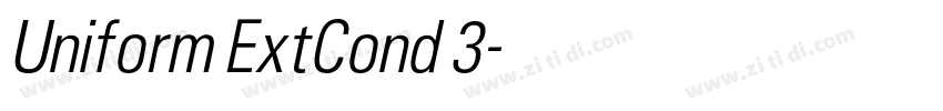 Uniform ExtCond 3字体转换